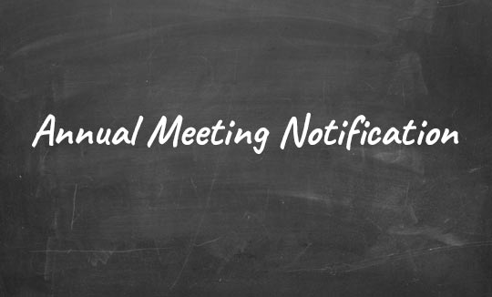 Annual Meeting Notification